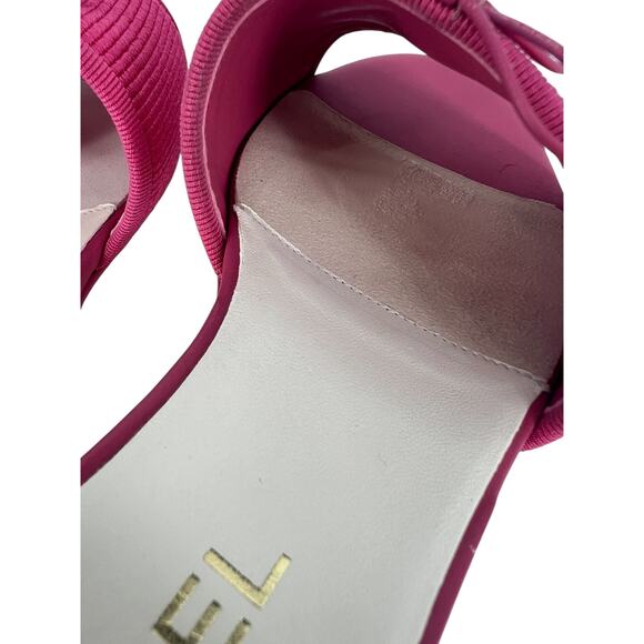 Chanel 2024 Dark Pink Embroidered CC Logo Bow Tie Mule Slide Flat Sandal - Picture 13 of 16